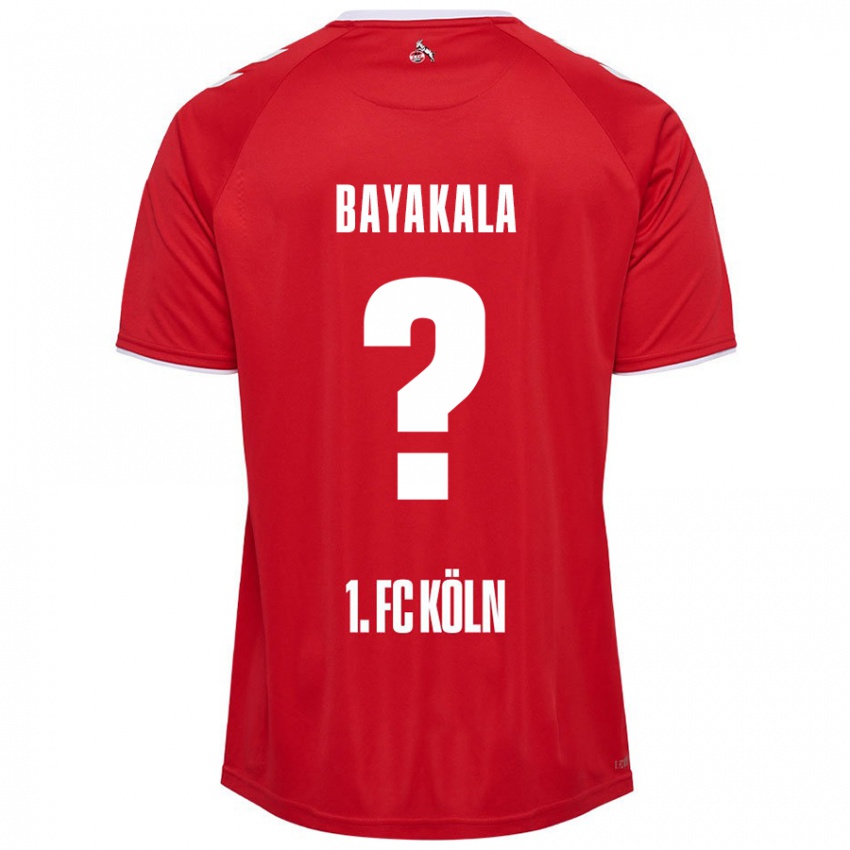 Niño Camiseta Aaron Bayakala #0 Rojo Blanco 2ª Equipación 2024/25 La Camisa Chile