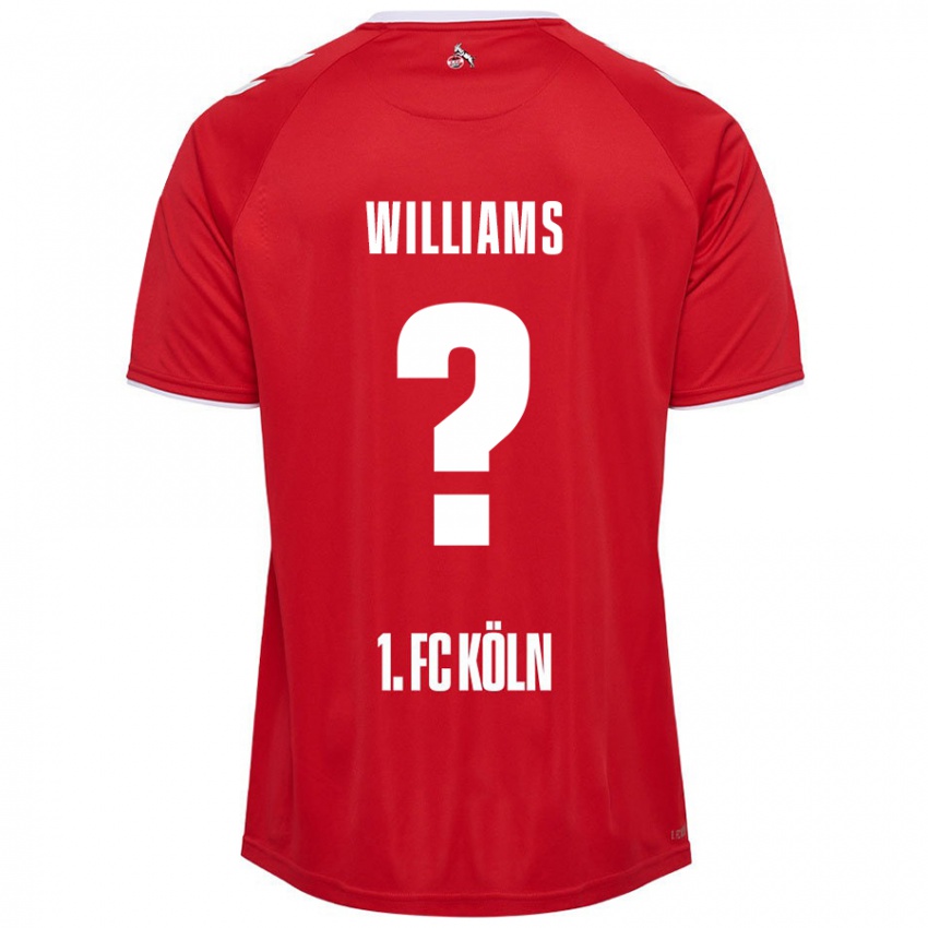 Niño Camiseta Daniel Williams #0 Rojo Blanco 2ª Equipación 2024/25 La Camisa Chile