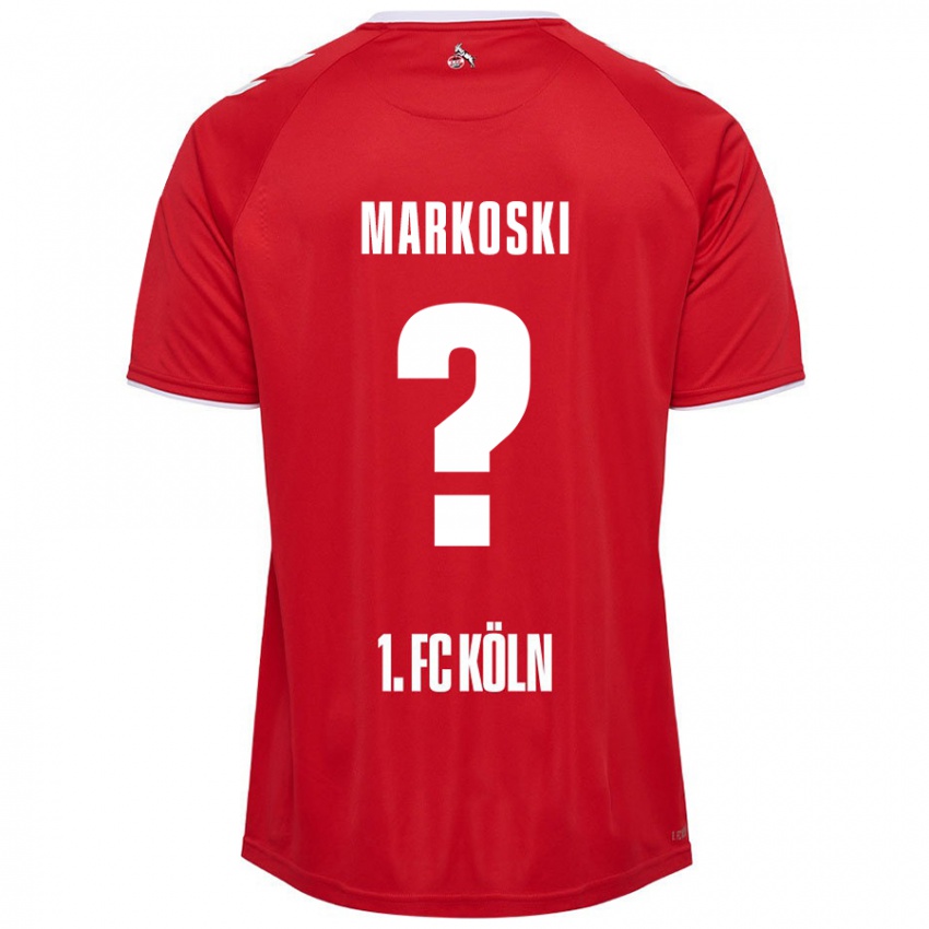 Niño Camiseta Kristian Markoski #0 Rojo Blanco 2ª Equipación 2024/25 La Camisa Chile