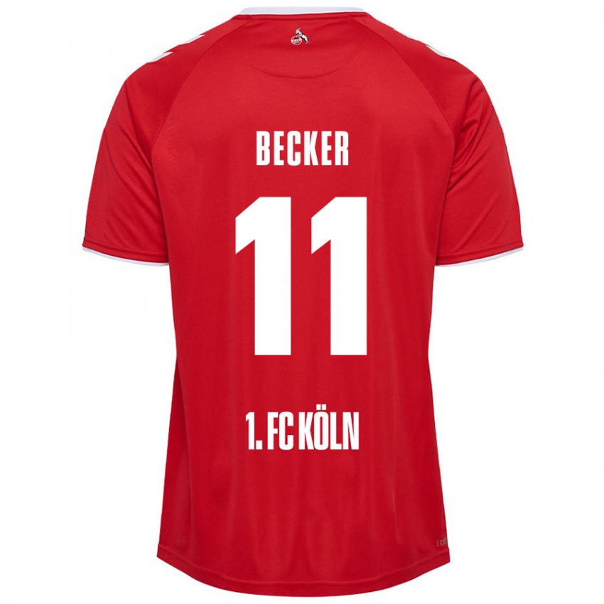 Niño Camiseta Marlon Becker #11 Rojo Blanco 2ª Equipación 2024/25 La Camisa Chile