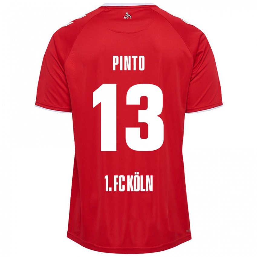 Niño Camiseta João Pinto #13 Rojo Blanco 2ª Equipación 2024/25 La Camisa Chile