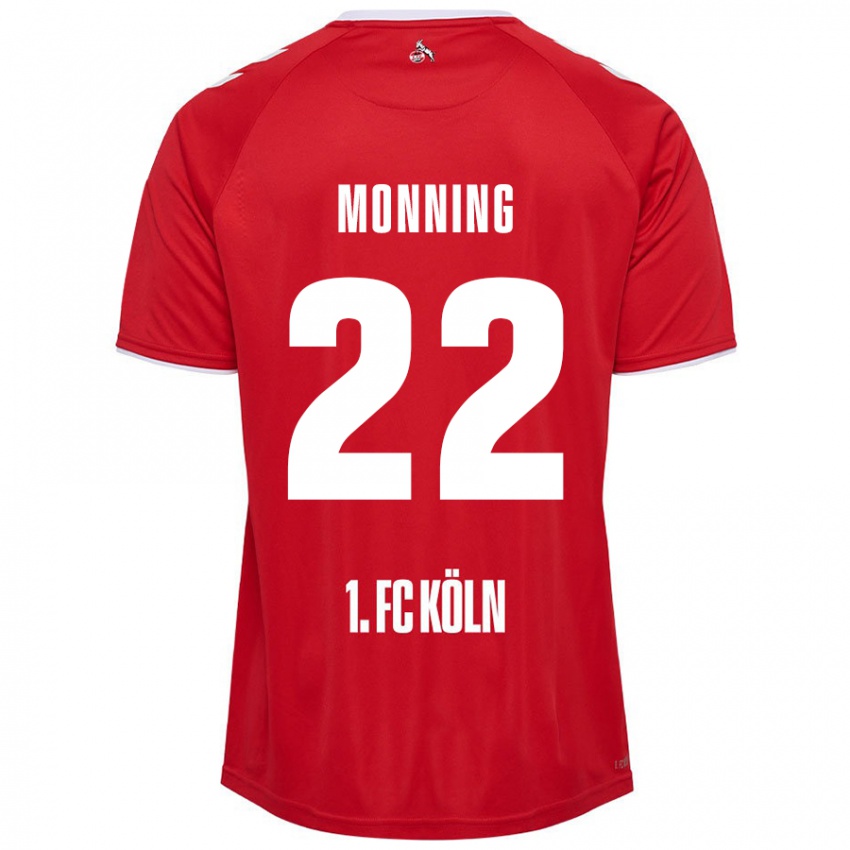 Niño Camiseta Marlon Monning #22 Rojo Blanco 2ª Equipación 2024/25 La Camisa Chile