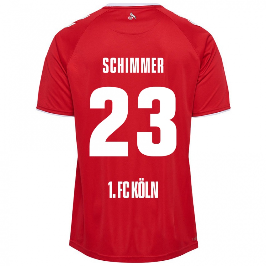 Niño Camiseta Marleen Schimmer #23 Rojo Blanco 2ª Equipación 2024/25 La Camisa Chile