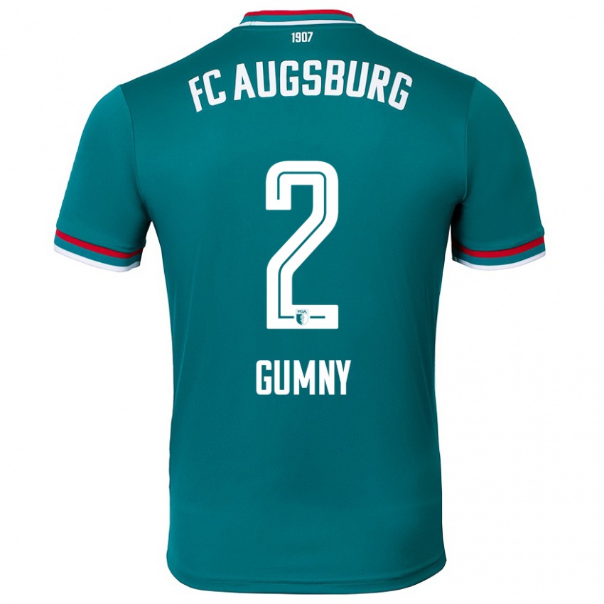 Niño Camiseta Robert Gumny #2 Verde Oscuro 2ª Equipación 2024/25 La Camisa Chile