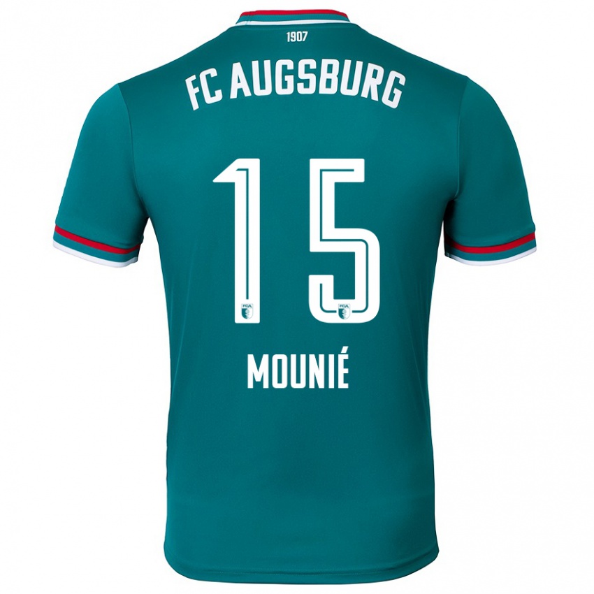 Niño Camiseta Steve Mounié #15 Verde Oscuro 2ª Equipación 2024/25 La Camisa Chile