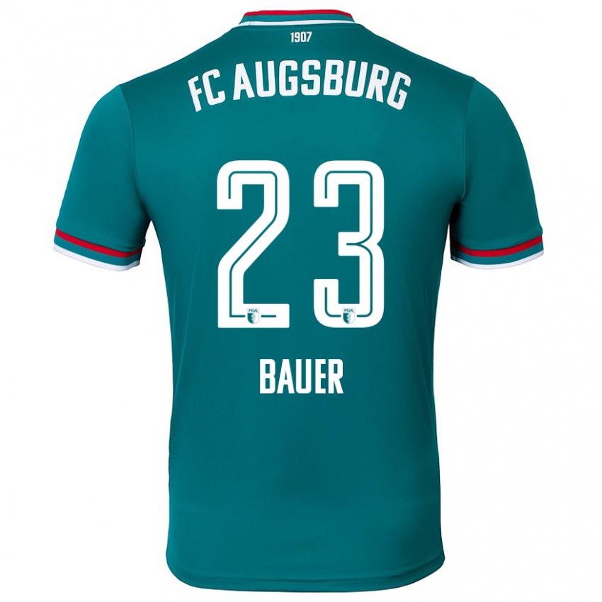 Niño Camiseta Maximilian Bauer #23 Verde Oscuro 2ª Equipación 2024/25 La Camisa Chile