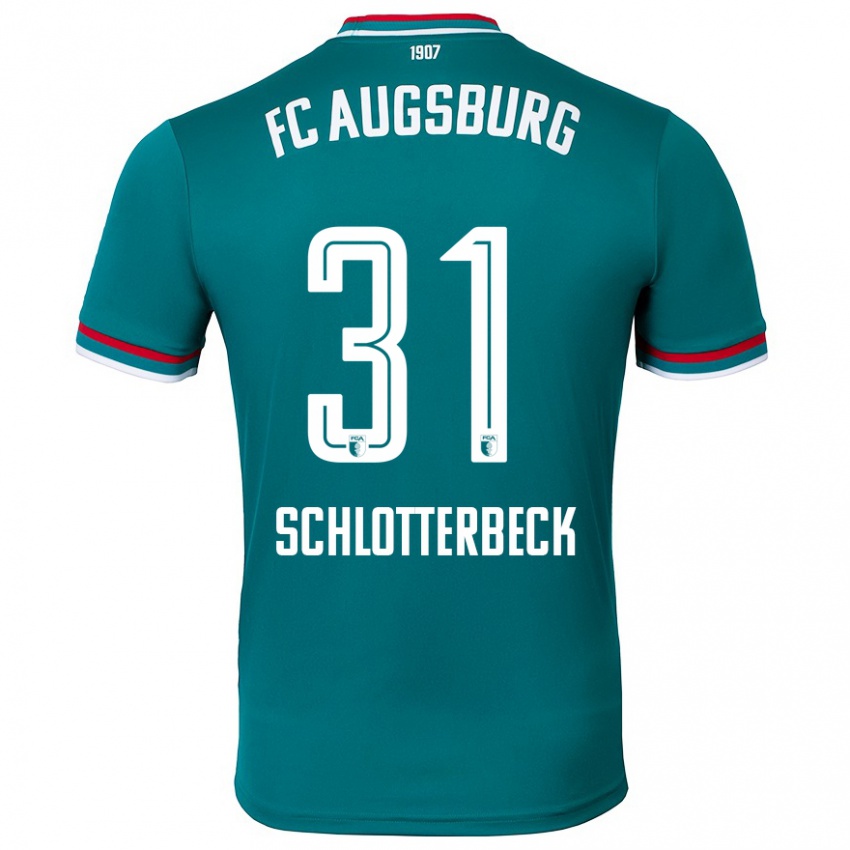 Niño Camiseta Keven Schlotterbeck #31 Verde Oscuro 2ª Equipación 2024/25 La Camisa Chile