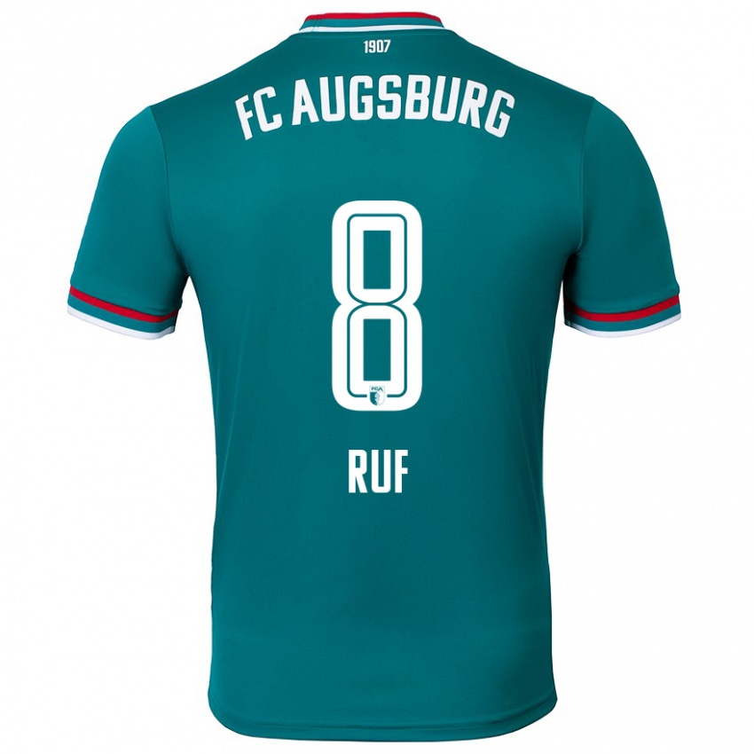 Niño Camiseta Jonas Ruf #8 Verde Oscuro 2ª Equipación 2024/25 La Camisa Chile