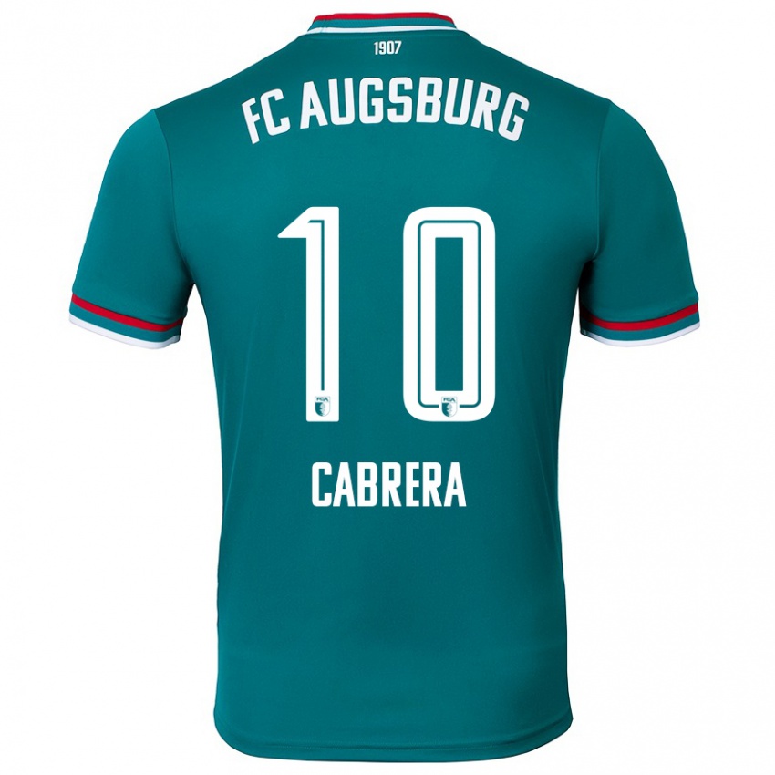 Niño Camiseta Juan Cabrera #10 Verde Oscuro 2ª Equipación 2024/25 La Camisa Chile