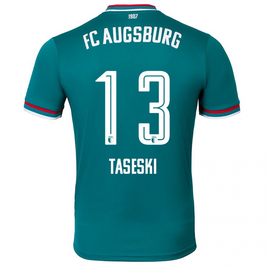 Niño Camiseta Kristijan Taseski #13 Verde Oscuro 2ª Equipación 2024/25 La Camisa Chile