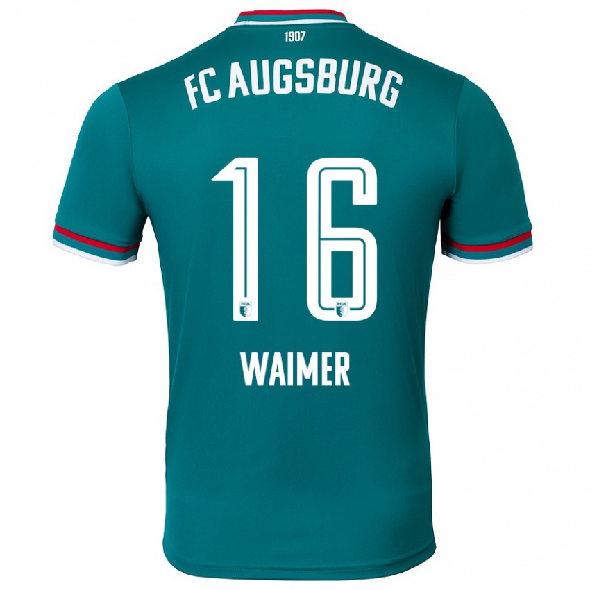 Niño Camiseta Johannes Waimer #16 Verde Oscuro 2ª Equipación 2024/25 La Camisa Chile