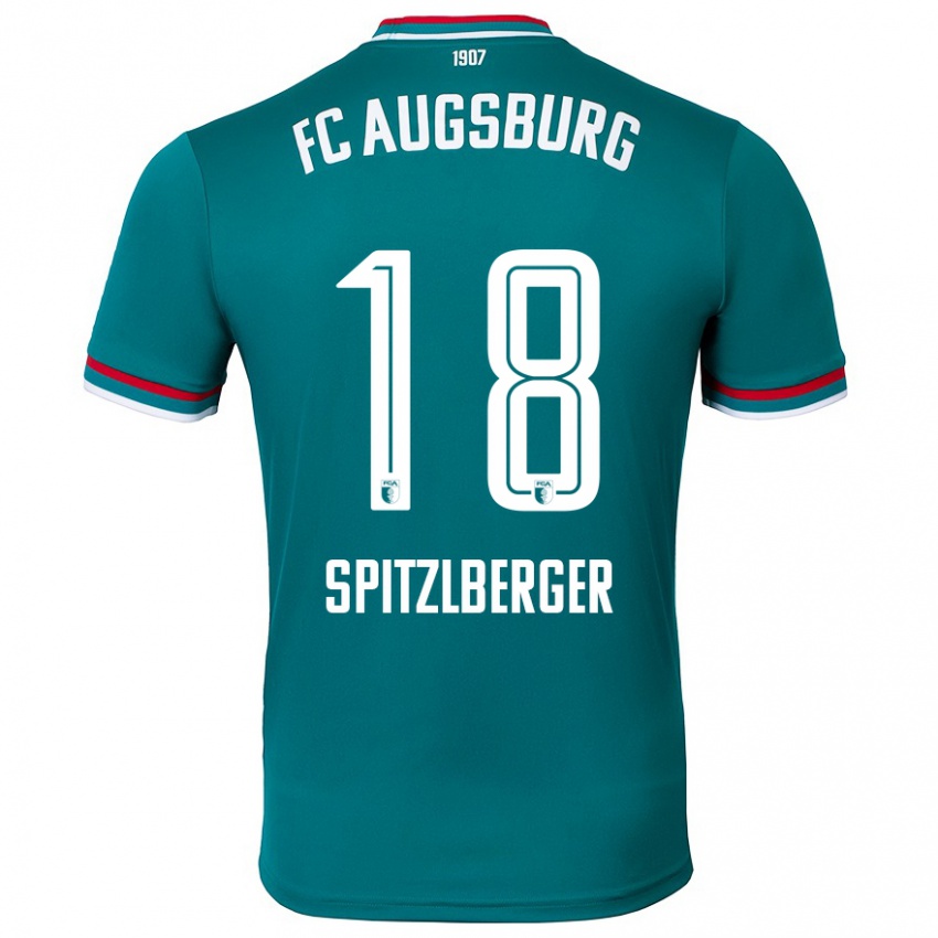 Niño Camiseta Jordan Spitzlberger #18 Verde Oscuro 2ª Equipación 2024/25 La Camisa Chile