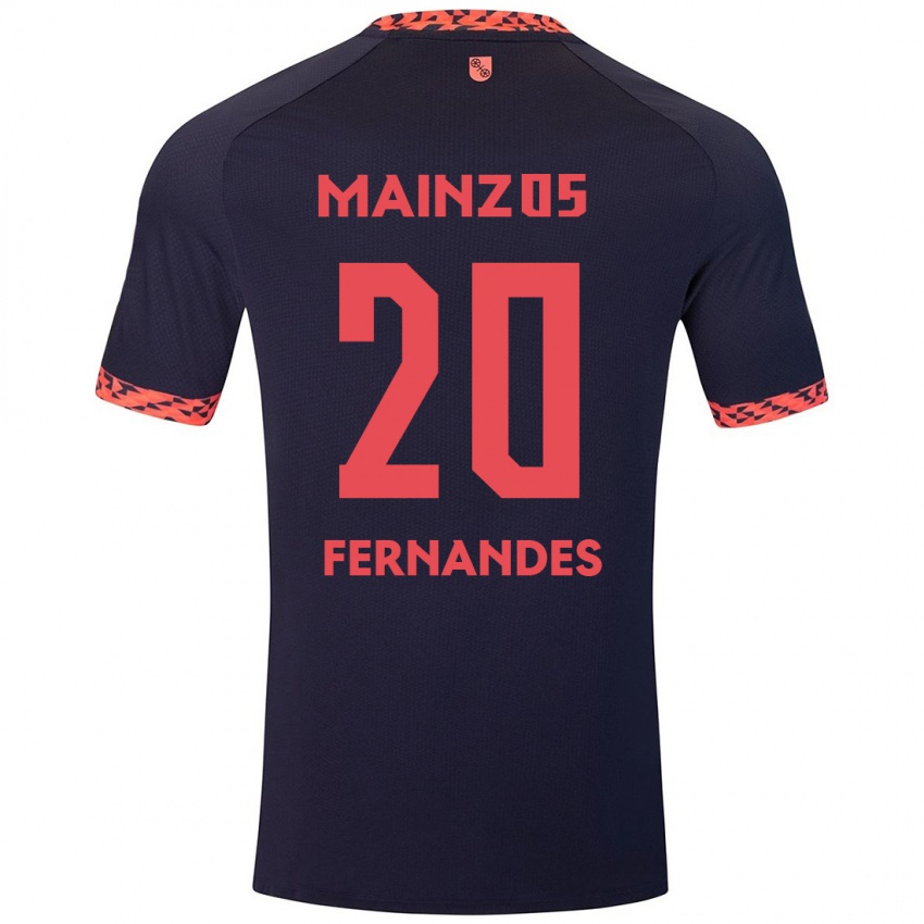 Niño Camiseta Edimilson Fernandes #20 Azul Coral Rojo 2ª Equipación 2024/25 La Camisa Chile