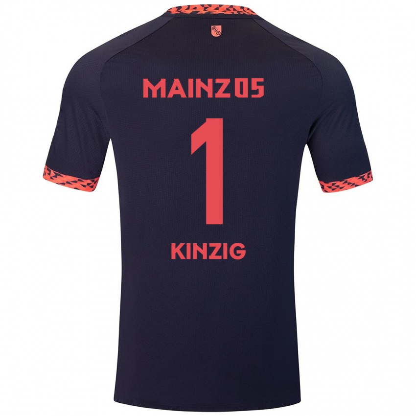 Niño Camiseta Maximilian Kinzig #1 Azul Coral Rojo 2ª Equipación 2024/25 La Camisa Chile