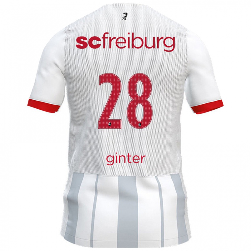 Niño Camiseta Matthias Ginter #28 Blanco Gris 2ª Equipación 2024/25 La Camisa Chile