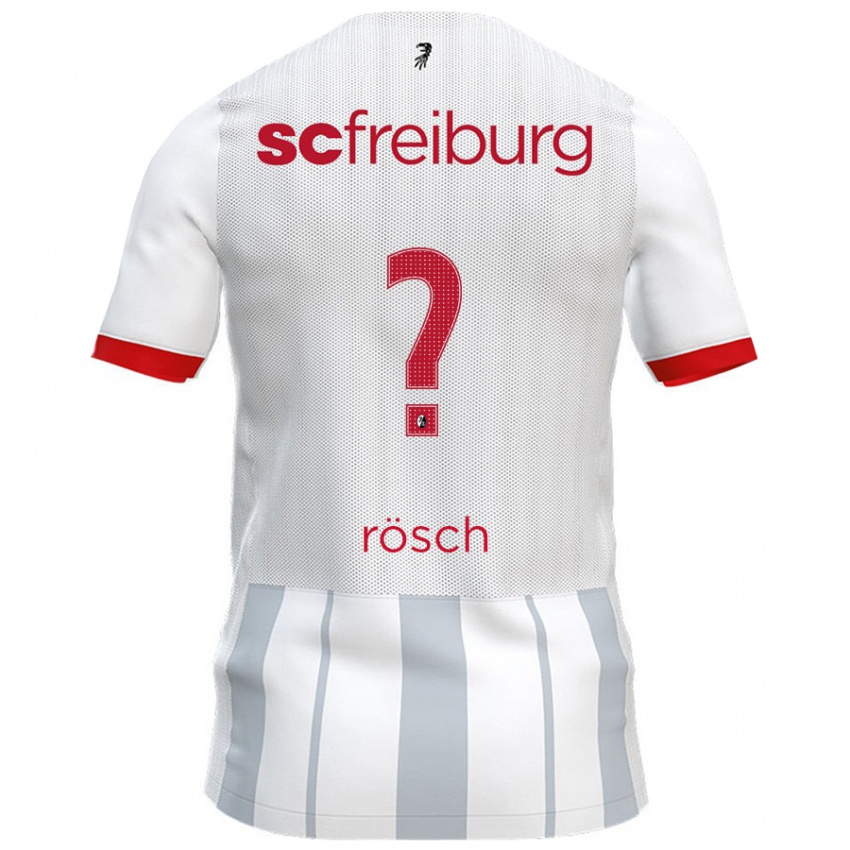 Niño Camiseta Nouri Rösch #0 Blanco Gris 2ª Equipación 2024/25 La Camisa Chile