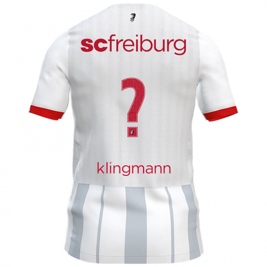 Niño Camiseta Sebastian Klingmann #0 Blanco Gris 2ª Equipación 2024/25 La Camisa Chile