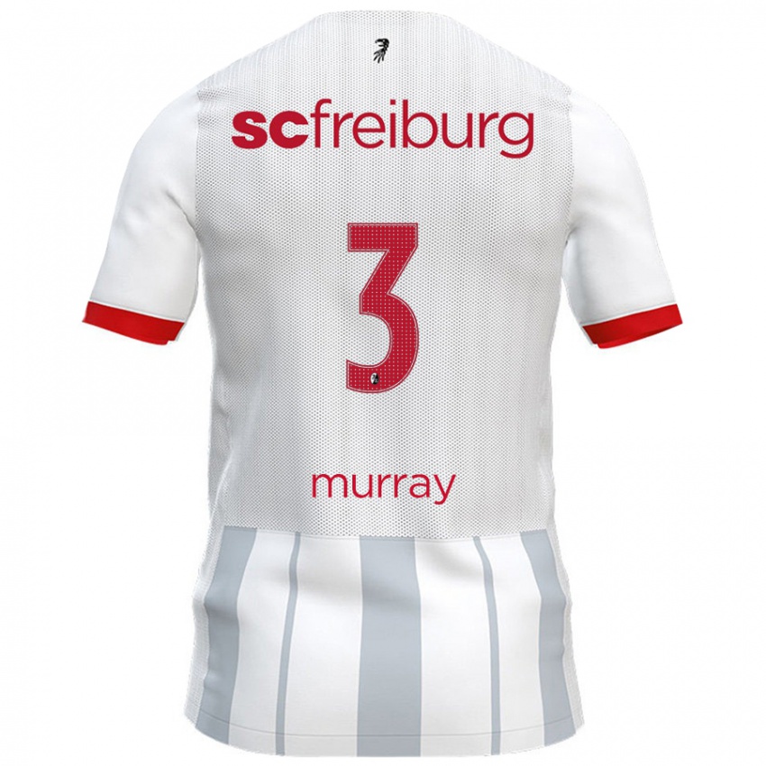 Niño Camiseta Drew Murray #3 Blanco Gris 2ª Equipación 2024/25 La Camisa Chile