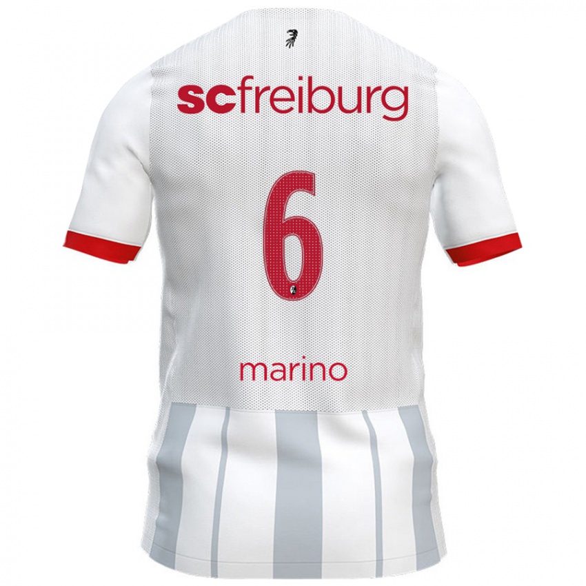 Niño Camiseta Luca Marino #6 Blanco Gris 2ª Equipación 2024/25 La Camisa Chile