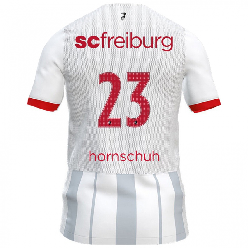 Niño Camiseta Marc Hornschuh #23 Blanco Gris 2ª Equipación 2024/25 La Camisa Chile