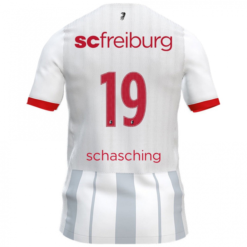 Niño Camiseta Annabel Schasching #19 Blanco Gris 2ª Equipación 2024/25 La Camisa Chile