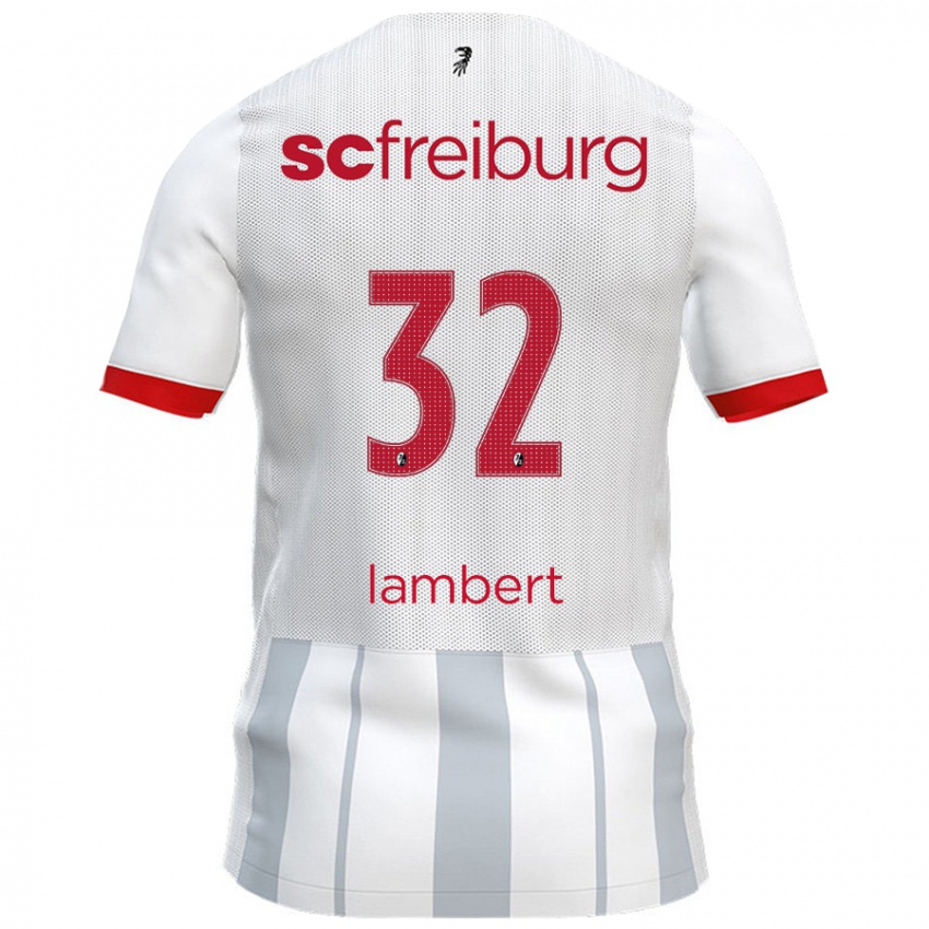 Niño Camiseta Gabrielle Lambert #32 Blanco Gris 2ª Equipación 2024/25 La Camisa Chile