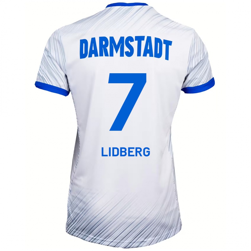 Niño Camiseta Isac Lidberg #7 Blanco Azul 2ª Equipación 2024/25 La Camisa Chile