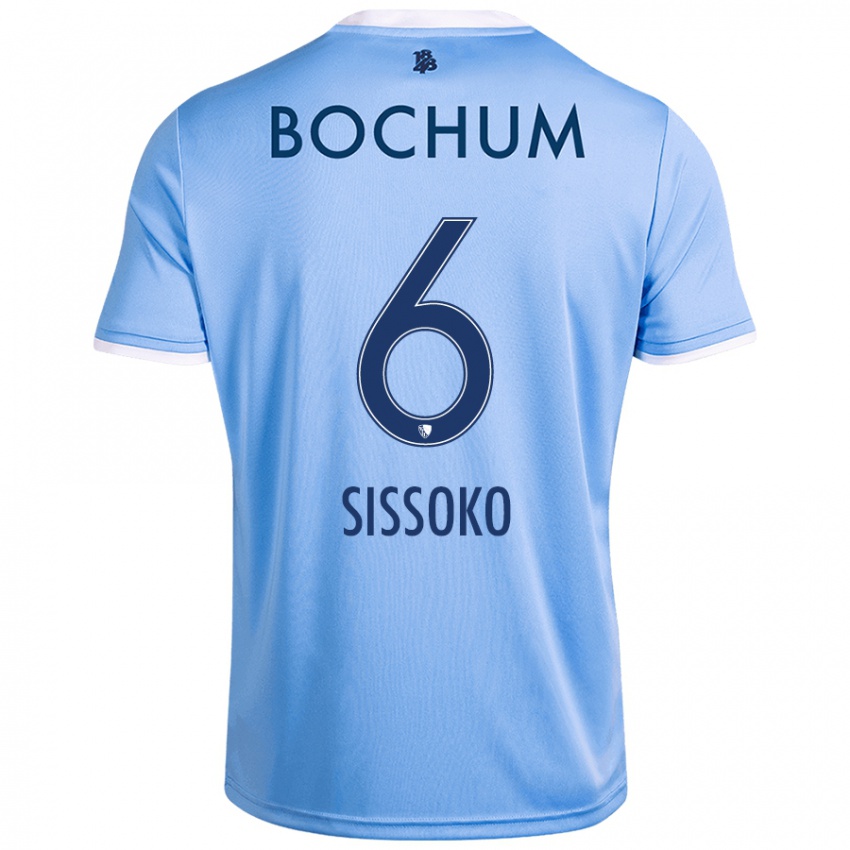 Niño Camiseta Ibrahima Sissoko #6 Azul Cielo 2ª Equipación 2024/25 La Camisa Chile