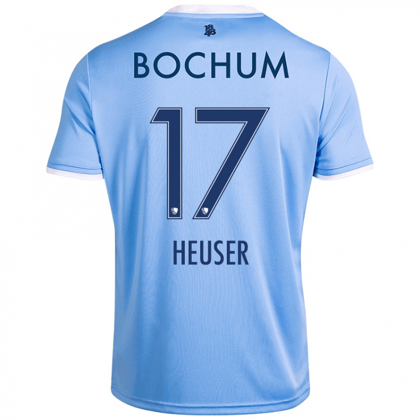 Niño Camiseta Ben Heuser #17 Azul Cielo 2ª Equipación 2024/25 La Camisa Chile