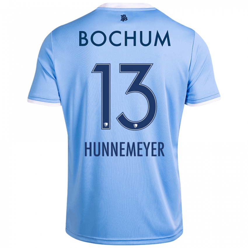 Niño Camiseta Maja Hünnemeyer #13 Azul Cielo 2ª Equipación 2024/25 La Camisa Chile