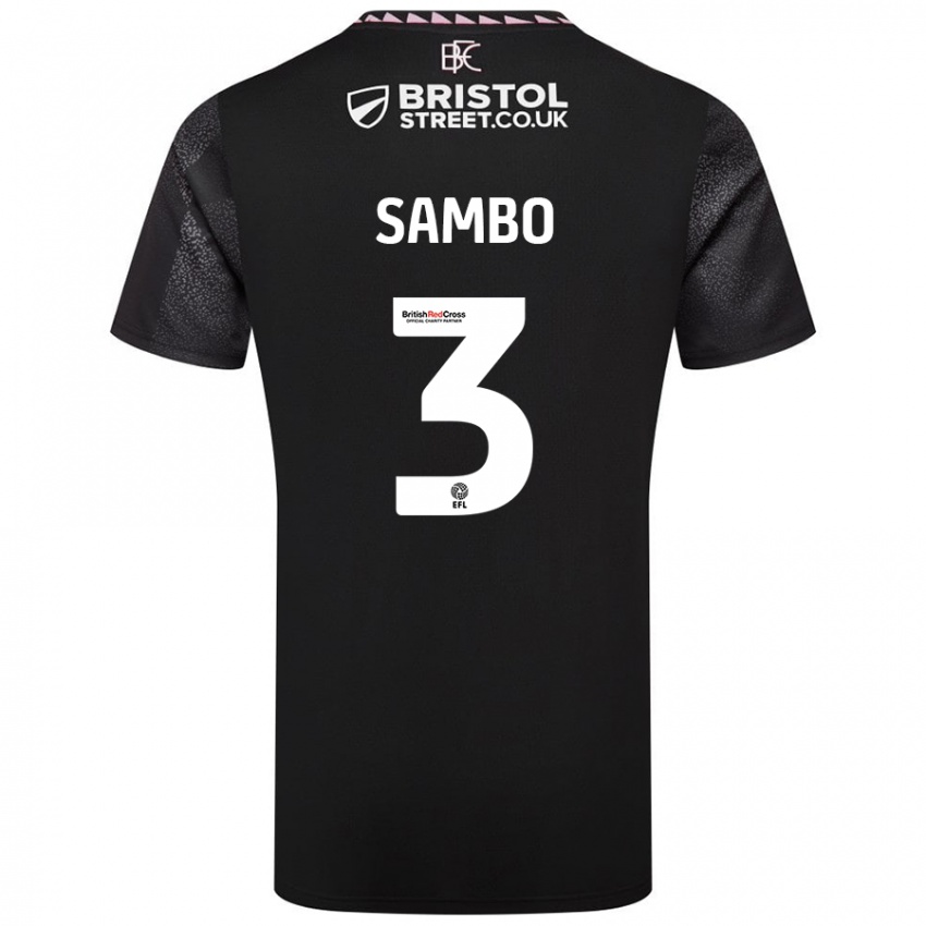 Niño Camiseta Shurandy Sambo #3 Negro 2ª Equipación 2024/25 La Camisa Chile