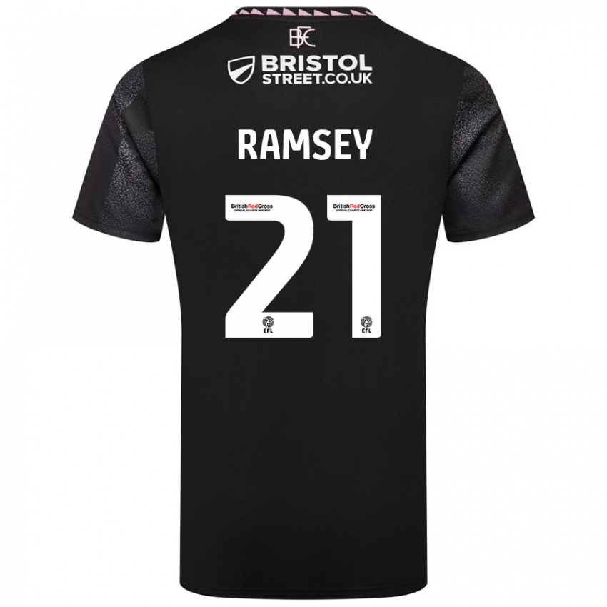 Niño Camiseta Aaron Ramsey #21 Negro 2ª Equipación 2024/25 La Camisa Chile