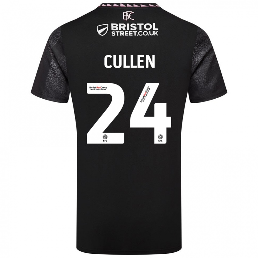 Niño Camiseta Josh Cullen #24 Negro 2ª Equipación 2024/25 La Camisa Chile