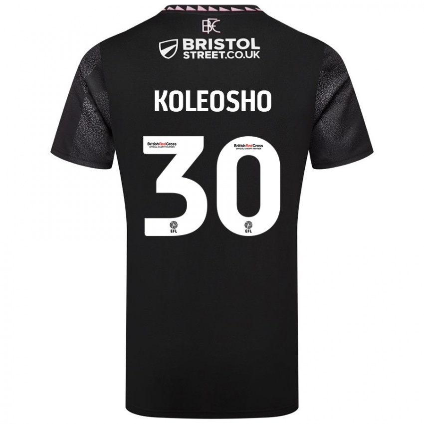 Niño Camiseta Luca Koleosho #30 Negro 2ª Equipación 2024/25 La Camisa Chile