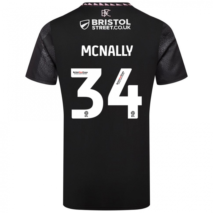 Niño Camiseta Luke Mcnally #34 Negro 2ª Equipación 2024/25 La Camisa Chile