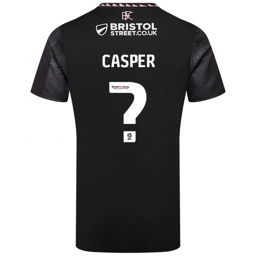 Niño Camiseta Charlie Casper #0 Negro 2ª Equipación 2024/25 La Camisa Chile