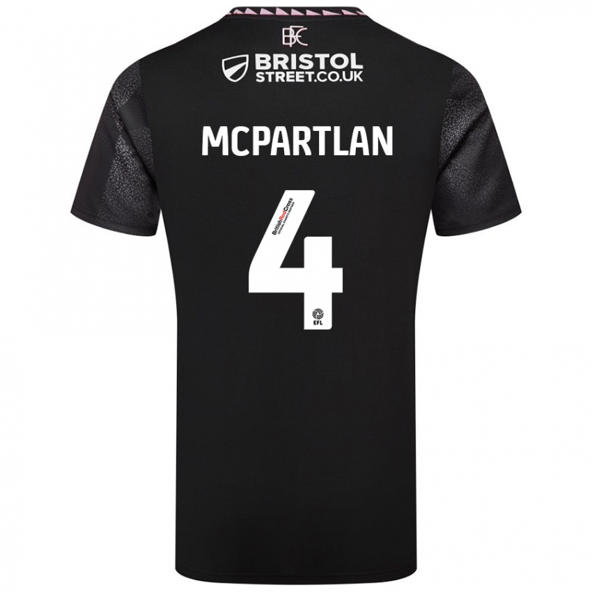 Niño Camiseta Brenna Mcpartlan #4 Negro 2ª Equipación 2024/25 La Camisa Chile