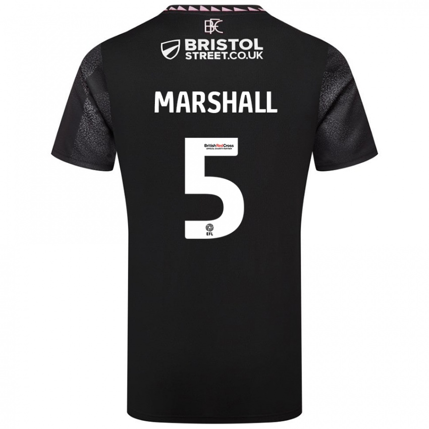 Niño Camiseta Georgia Marshall #5 Negro 2ª Equipación 2024/25 La Camisa Chile