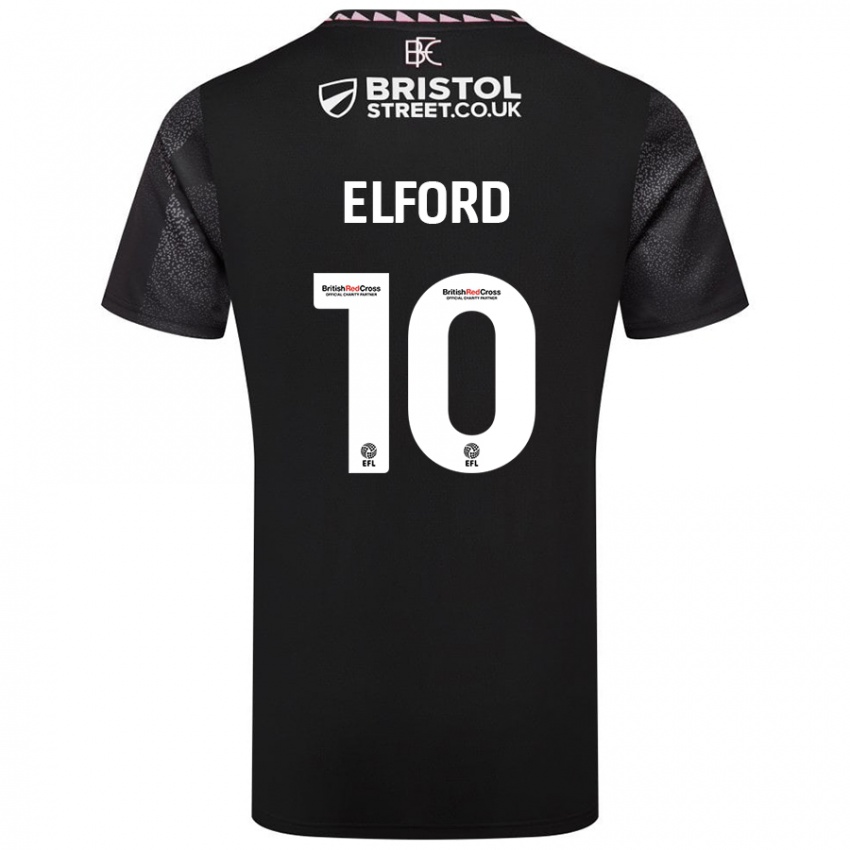 Niño Camiseta Laura Elford #10 Negro 2ª Equipación 2024/25 La Camisa Chile