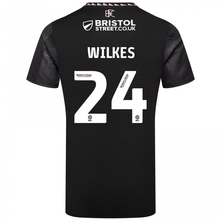 Niño Camiseta Tilly Wilkes #24 Negro 2ª Equipación 2024/25 La Camisa Chile