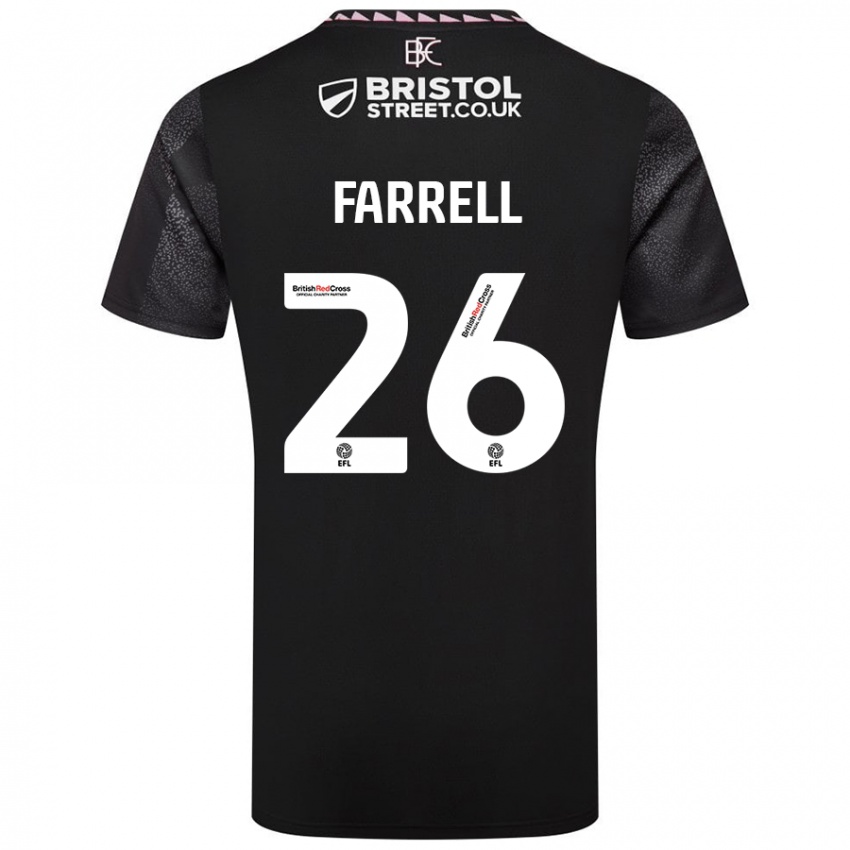 Niño Camiseta Lucy Farrell #26 Negro 2ª Equipación 2024/25 La Camisa Chile