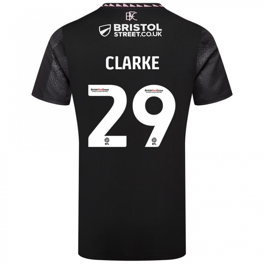 Niño Camiseta Abby Clarke #29 Negro 2ª Equipación 2024/25 La Camisa Chile