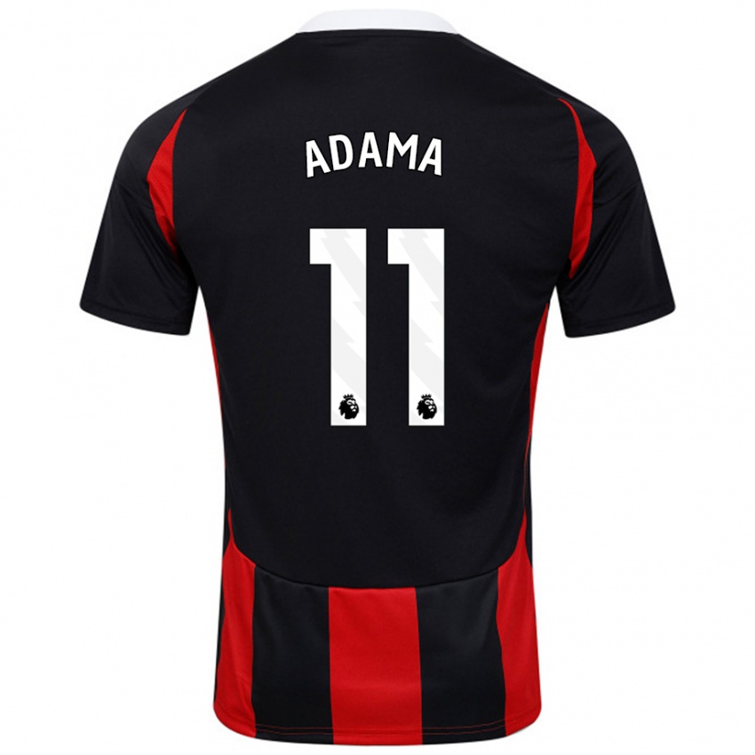 Niño Camiseta Adama Traoré #11 Negro Rojo 2ª Equipación 2024/25 La Camisa Chile