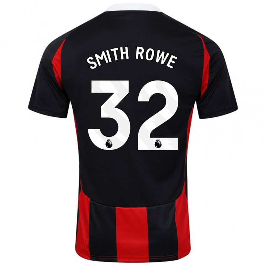 Niño Camiseta Emile Smith Rowe #32 Negro Rojo 2ª Equipación 2024/25 La Camisa Chile