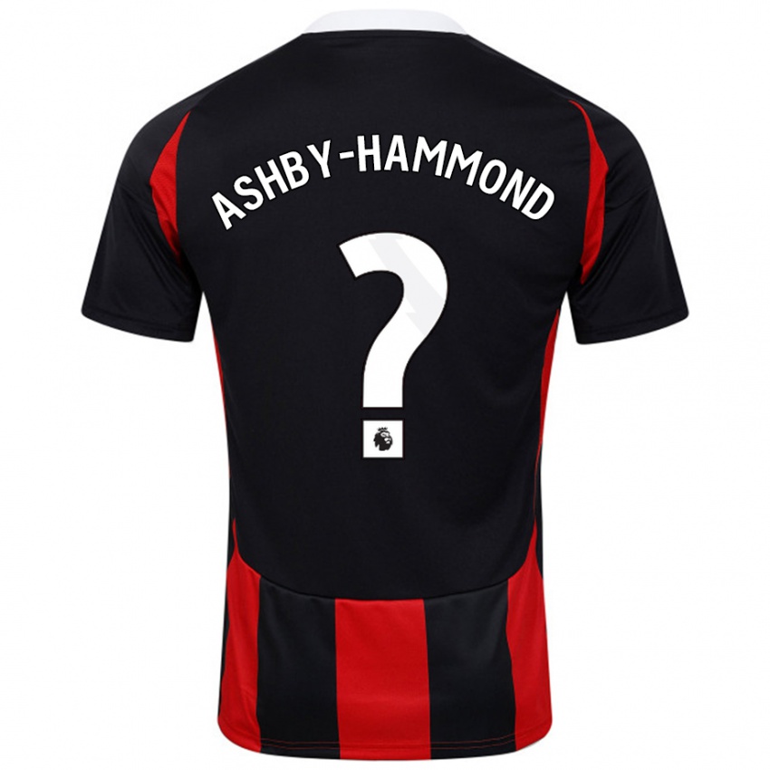 Niño Camiseta Luca Ashby-Hammond #0 Negro Rojo 2ª Equipación 2024/25 La Camisa Chile