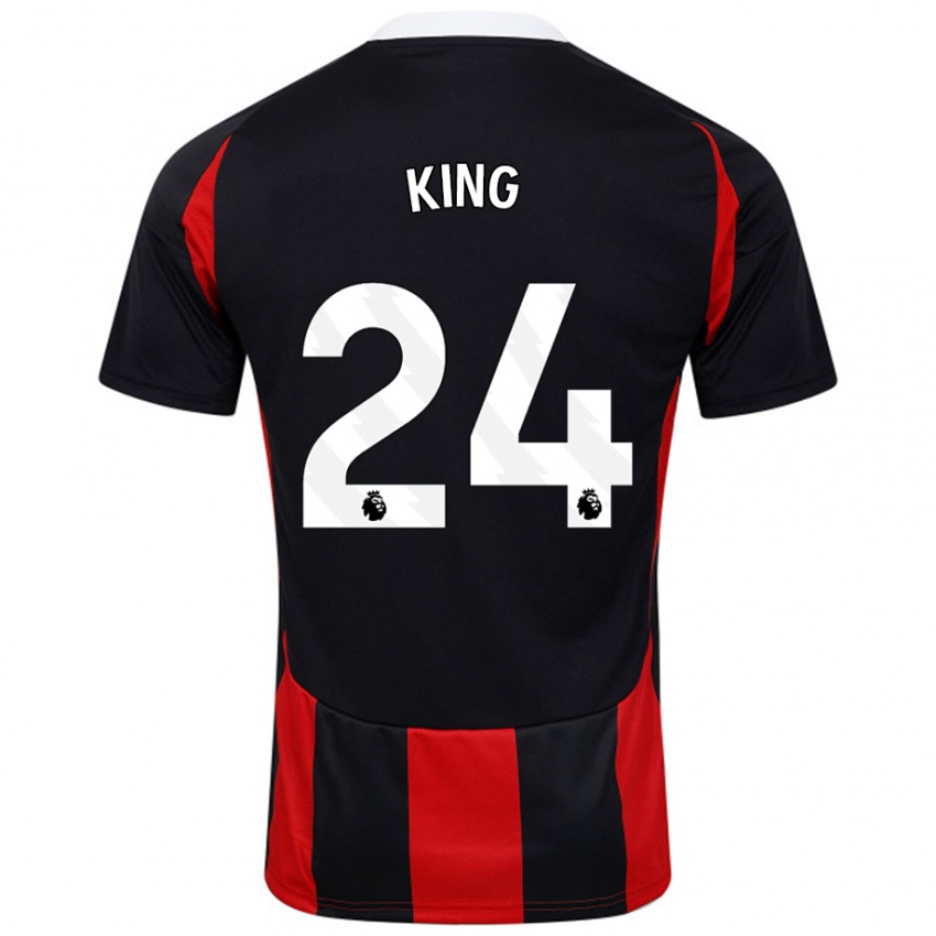 Niño Camiseta Joshua King #24 Negro Rojo 2ª Equipación 2024/25 La Camisa Chile