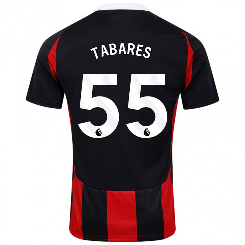 Niño Camiseta Samuel Tabares #55 Negro Rojo 2ª Equipación 2024/25 La Camisa Chile