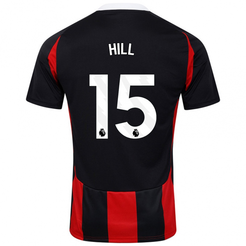 Niño Camiseta Anisha Hill #15 Negro Rojo 2ª Equipación 2024/25 La Camisa Chile