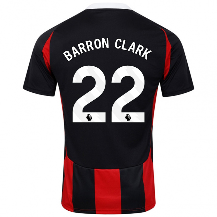 Niño Camiseta Betty Barron-Clark #22 Negro Rojo 2ª Equipación 2024/25 La Camisa Chile