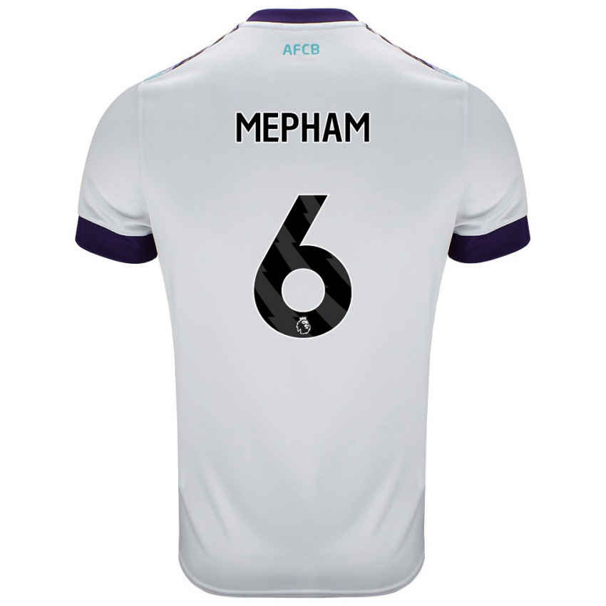 Niño Camiseta Chris Mepham #6 Blanco Verde Púrpura 2ª Equipación 2024/25 La Camisa Chile